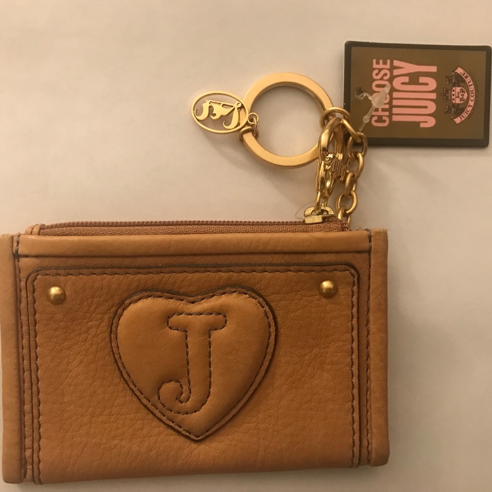 New Juicy J Heart leather coin purse/keychain